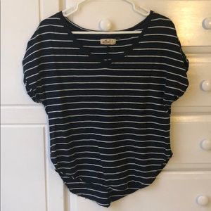 Navy striped Hollister top